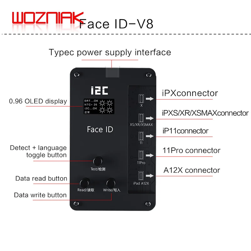 Детектор для ремонта i2C IFace V8 инструменты распознавания лица в точечной матрице