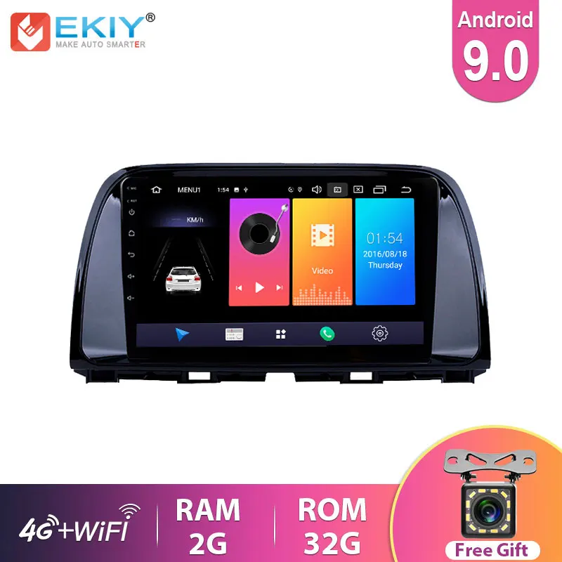 EKIY 9 ''IPS автомобильное радио Мультимедиа Android 0 для Mazda CX5 CX 5 2014 2015 2016 видео