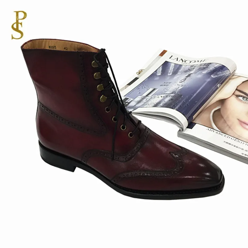 Мужская обувь из воловьей кожи импортируется Франции на итальянской подошве