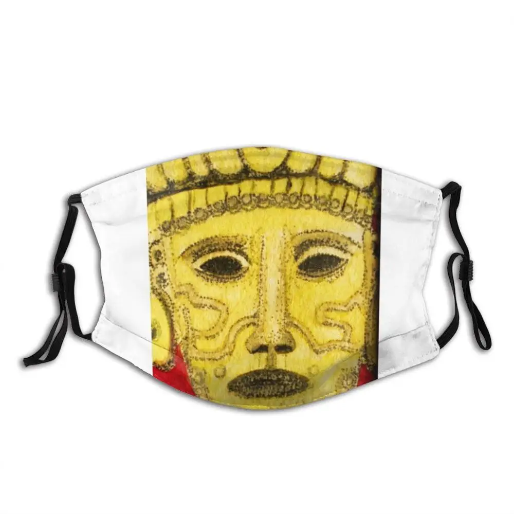 

Маска для лица Maya Warrior с фильтром, чернильная желтая маска Майя для художественных работ