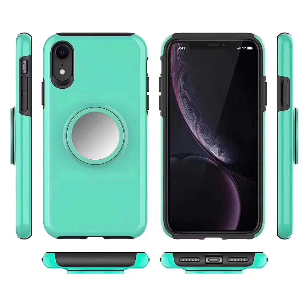BFOLLOW зеркальная подушка безопасности корпус розетки для iPhone 6 6s 7 8 Plus X XR XS Max 11 Pro Max жесткий чехол из ПК с магнитной задней подставкой