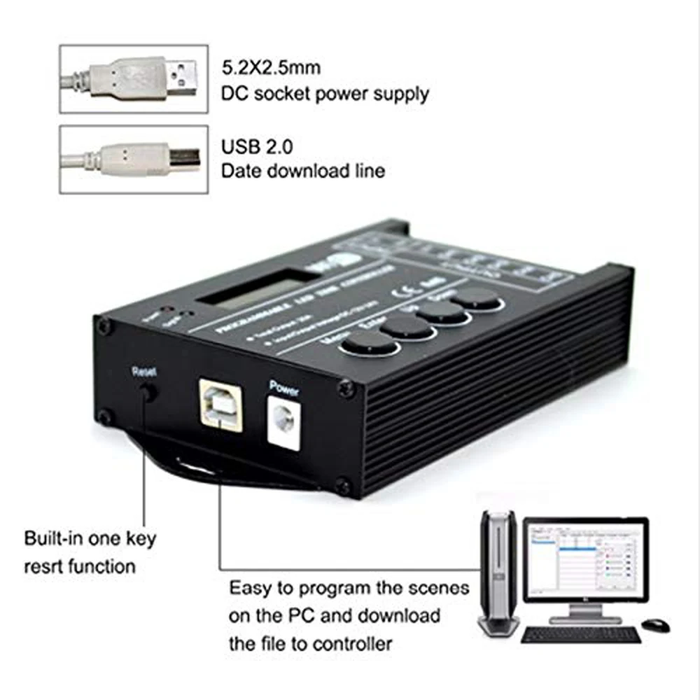 Программируемый RGB светодиодный контроллер с Wi-Fi TC421 TC420 DC12V/24 V 5 каналов общий выход 20A общий анод программируемый светодиодный