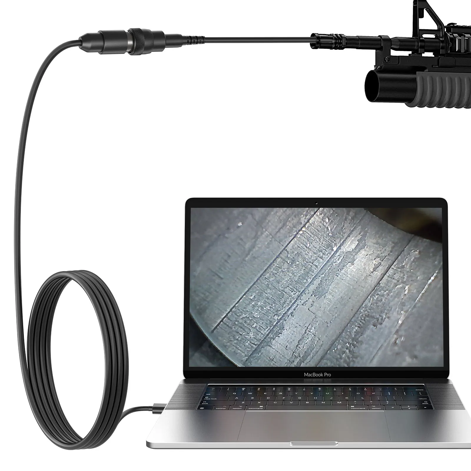 

Teslong Rifle Borescope Camera, 0.2inch Digital Cleaning Bore Scope with LED Light & Side Mirror, Fits .20 Caliber and Larger