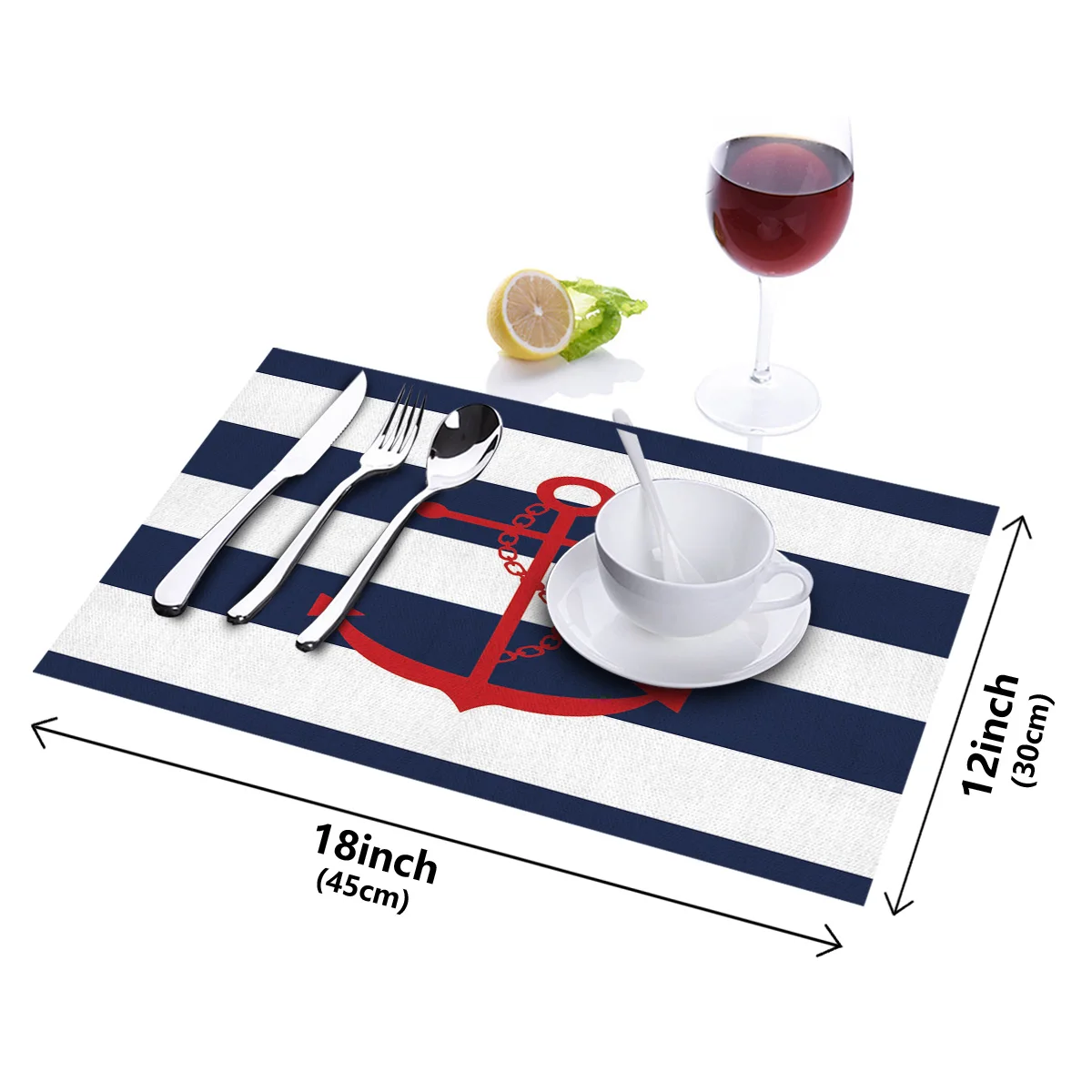 4 6 штук в партии комплект Коврики на стол простой сине белые полоску с принтом