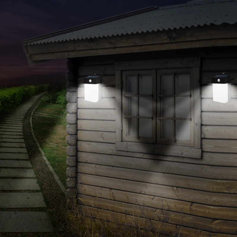 

50Leds Solar Lamp Muur Draagbare Led Licht Sensor Automatisch Kamp Tent Zaklamp Night Garden Road Licht Waterdichte Outdoor