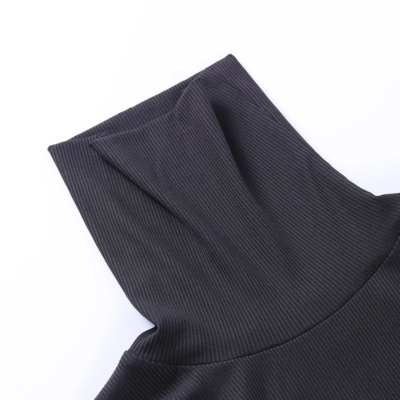 

Wide Leg Pant and Crop Top Two Piece Set Long Sleeve Autumn Solid Casual Elegant Turtleneck Minimalist Classic Outfit