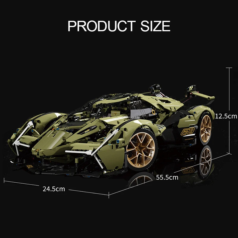 

New 2527PCS High-Technic Series V12 Concept Supercar Lamborghinis Building Blocks Telecontrol Model Kids Toys Birthday Gifts