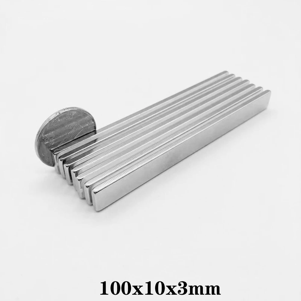 

1~30PCS 100x10x3 Super Strong Magnetic Magnets Length 100mm Permanent Neodymium Magnet 100x10x3mm Longer Sheet Magnet 100*10*3