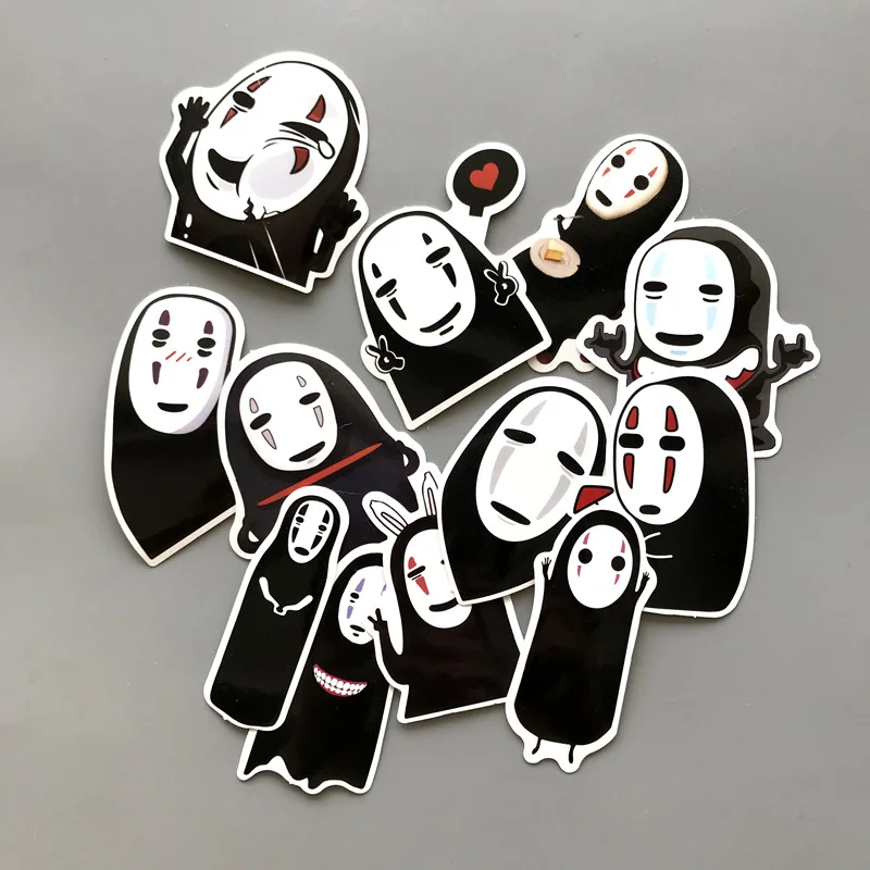 12 шт./компл. аниме Унесенные призраками Наклейки японские наклейки без лица