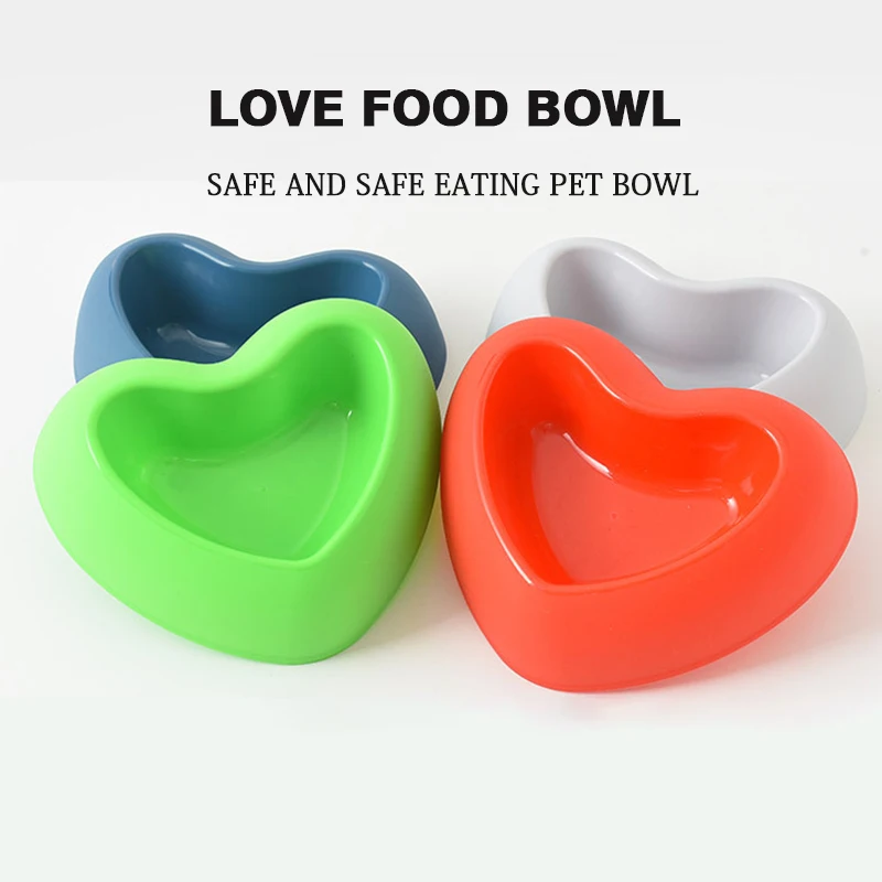 

Cute Heart-Shaped Pet Single Bowl Love Feeder Dog Cat Food Tray Water Bowl Kitten Puppy Pet Accessories Supplies Comedero Gato
