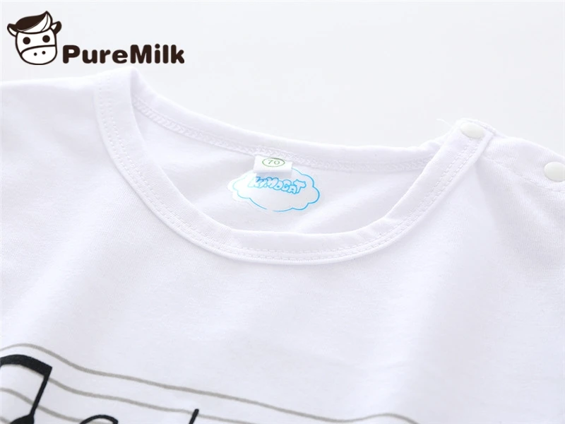 PureMilk/Детские комбинезоны; цвет белый, черный; Одежда для новорожденных; повседневная одежда для малышей