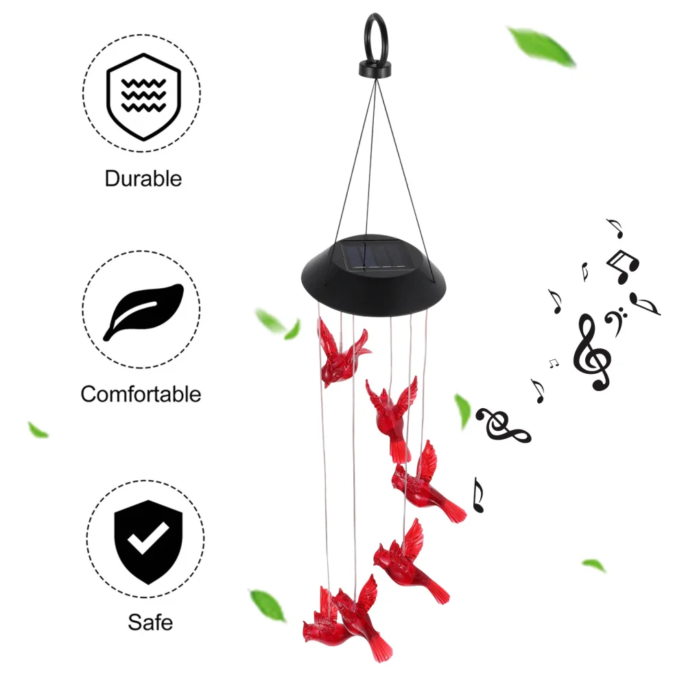 

1Pc Solar Wind Chime Solar Powered LED Light Solar String Light Yard Decoration