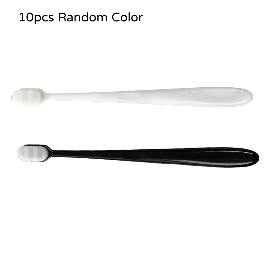 

10pcs Fashion Simple Style Ultra-fine Soft Bristle Toothbrush Travel Outdoor Portable Oral Cleaning Oral Care Tools
