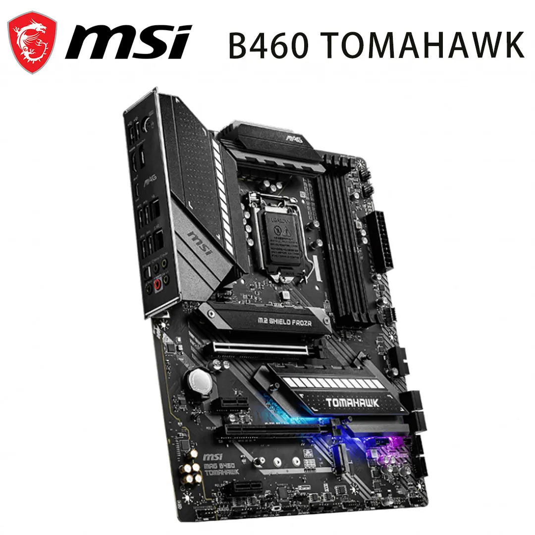 Verkaufen Motherboard Neue MSI MAG B460 TOMAHAWK LGA 1200 DDR4 128GB PCI-E 3,0 M.2 2933MHz Desktop ATX Msi B460 Intel B460 2021 Mainboard