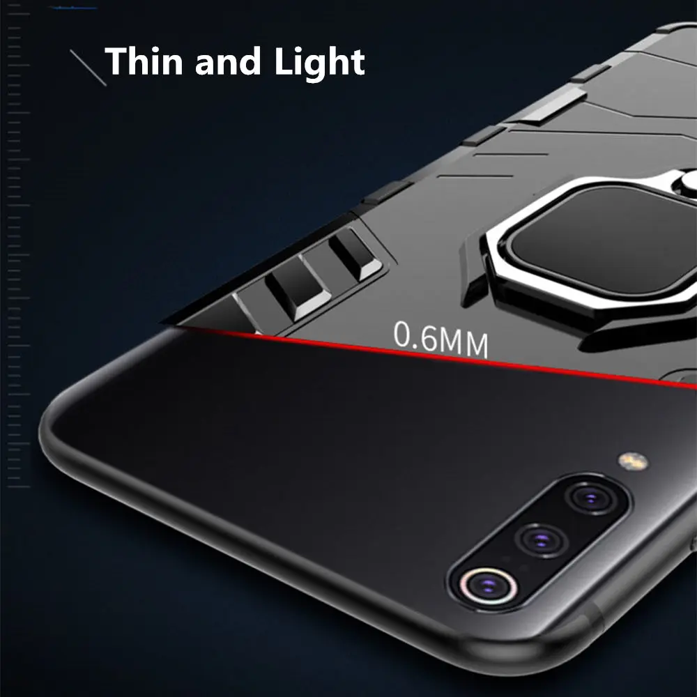 

4 in 1 Case For Samsung Galaxy A70 A50 Case Armor PC Cover TPU Rim Finger Ring Holder Phone Case On For Samsung A50 A 70 Cover