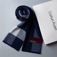 2021 autumn winter classic fashion high quality wool plaid scarf bib versatile for men gift unisex