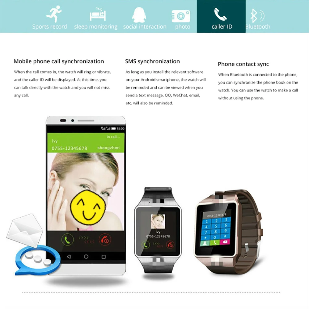 Bluetooth Смарт часы Smartwatch DZ09 Android смартфон вызов Relogio GSM Сим слот камера для Android samsung