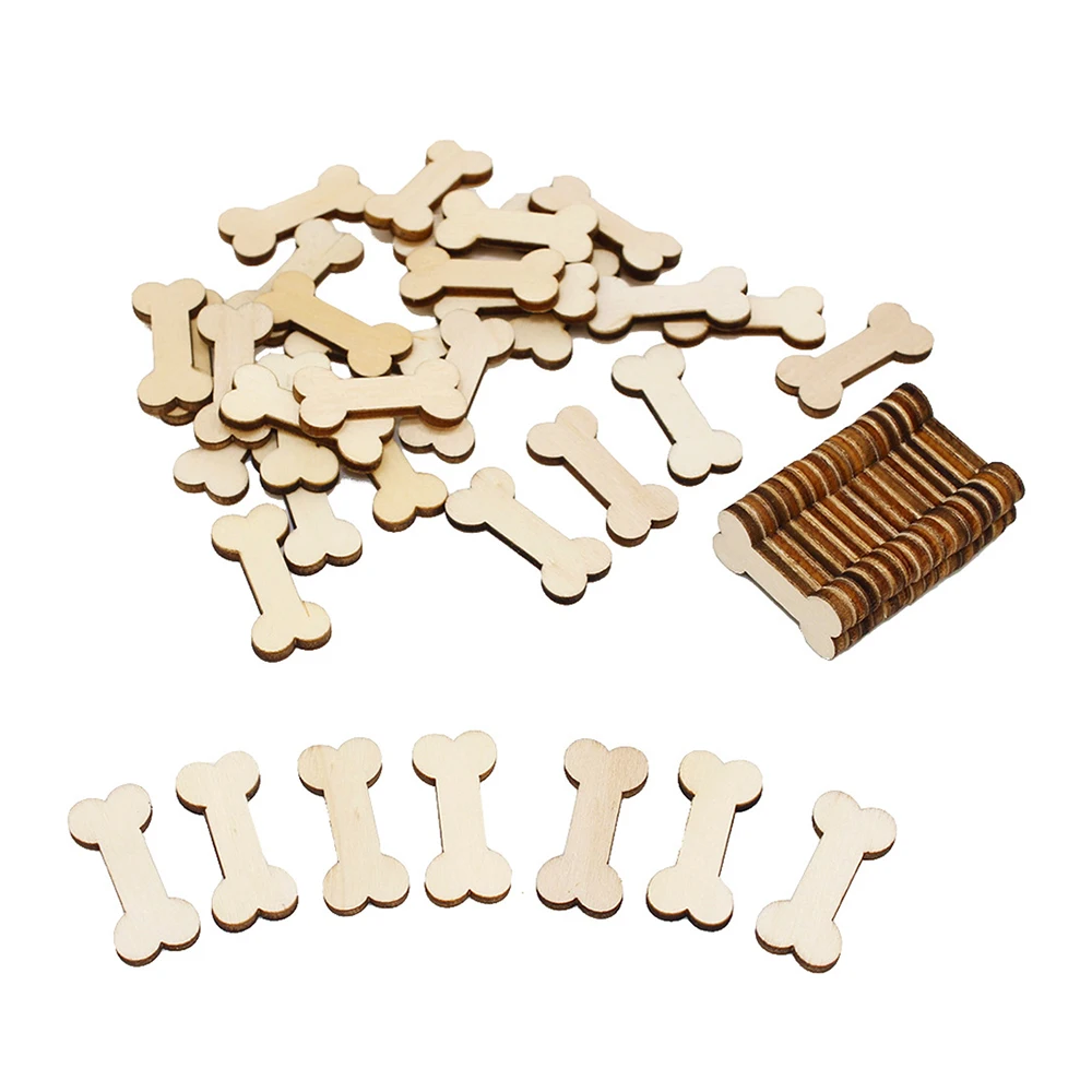 

Wooden Dog Bones Wooden Blank Small Crafts Manship For Diy Project Photo Home Decoration Accessories And Painting