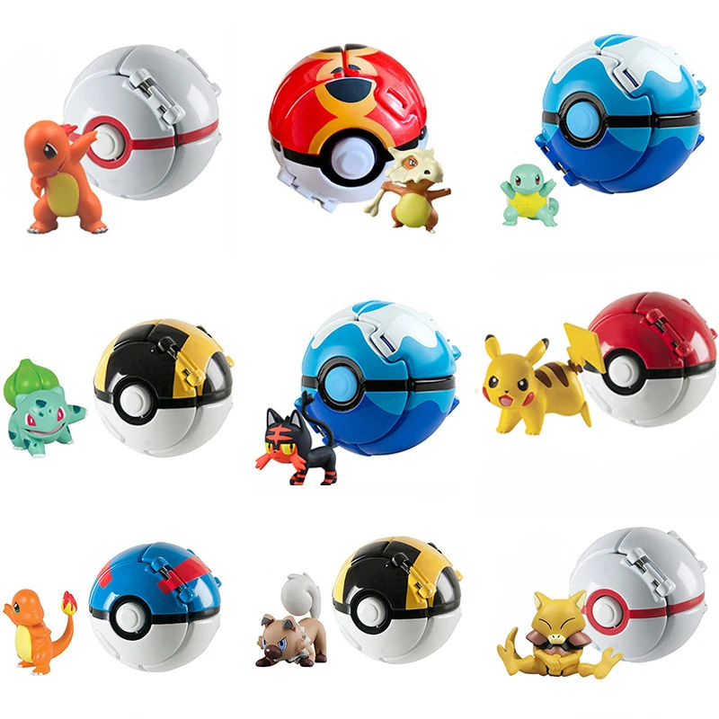 Покемон эльф мяч аниме фигурка Пикачу чармандер Litten Rockruff Pokeball Pocket Monster вариант