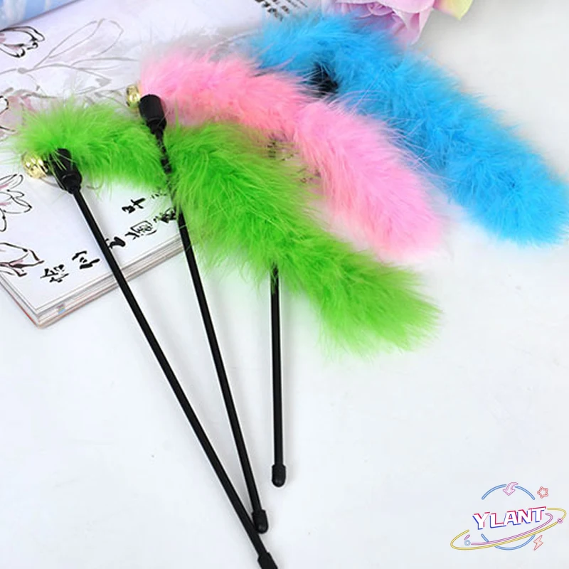 

YLANT 1PC New Plush Plastic Vivid Pet Toy Pet Turkey Hair Cat Cat Toy Funny Cat High Quality Bell