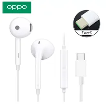 Original OPPO MH135 Earphone With Microphone TYPE-C Plug For Reno r15 r17 FIND X A1 A3 A5 For Samsung Xiaomi Huawei