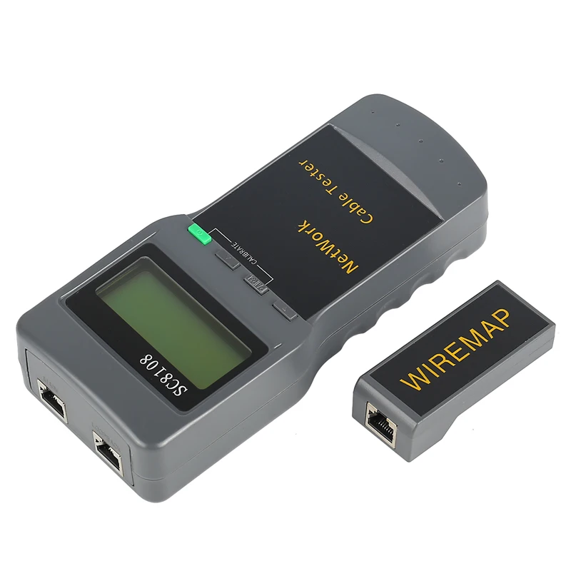 Портативный сетевой тестер SC8108 с ЖК-дисплеем и измеритель телефонного кабеля LAN