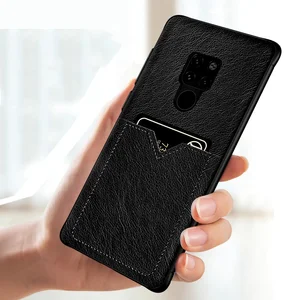 luxury case for huawei mate 20 case soft frame back cover for huawei mate 20 pro leather ultra slim card holder shockproof case free global shipping