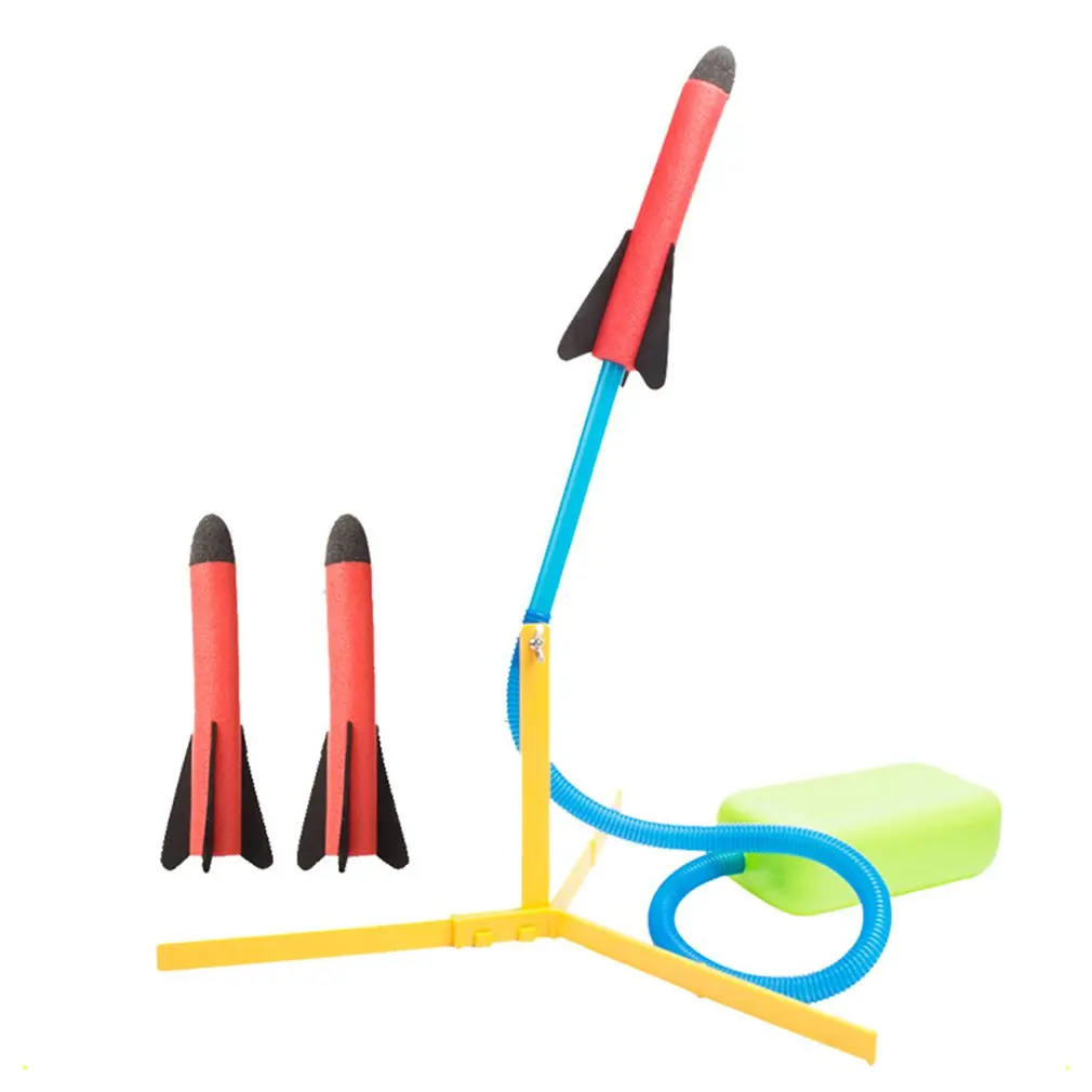 

Outdoor Sports Toys Rocket Launcher Adjustable Foot For Children Compressed Air Rocket Launcher Family Games
