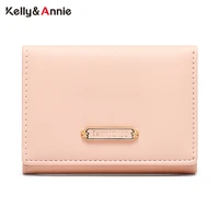 2022 sweet design mini wallets for women soft pu leather card holder purses female wallets simple fashion small purses carteras
