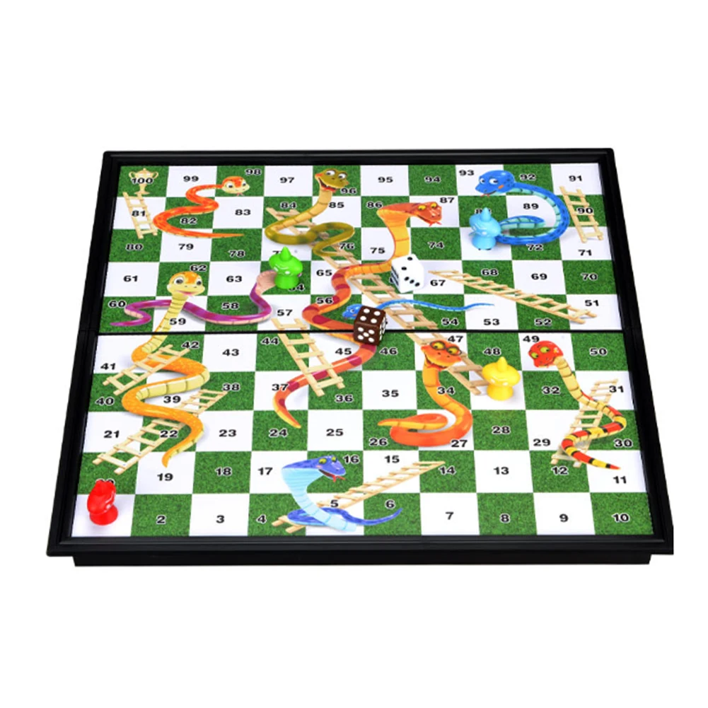 Развивающие портативные Складные Магнитные Настольные DIY Мини змеиные лестницы