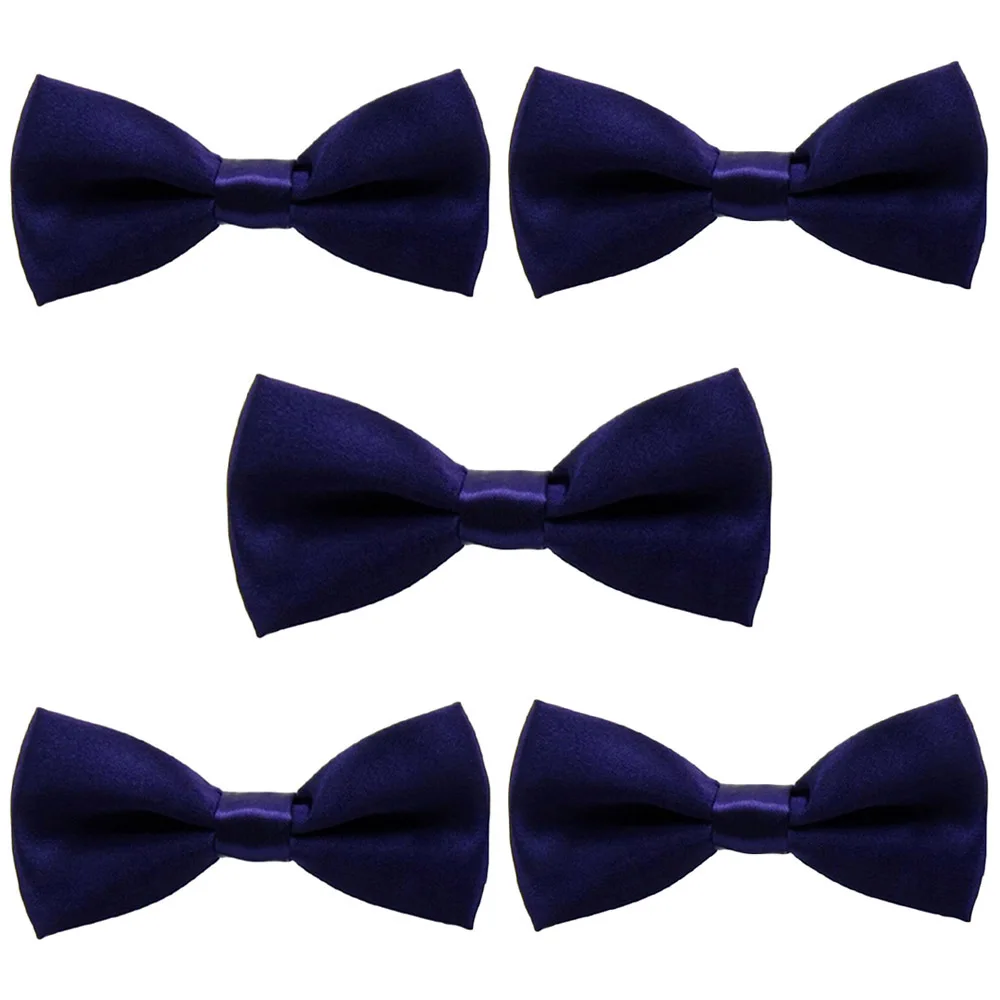 Dark Purple-5 PCS 5 шт., Детские однотонные вечерние галстуки-бабочки для маленьких мальчиков, регулируемый галстук-бабочка YYTIE1005 - Цвет: Dark Purple-5 PCS