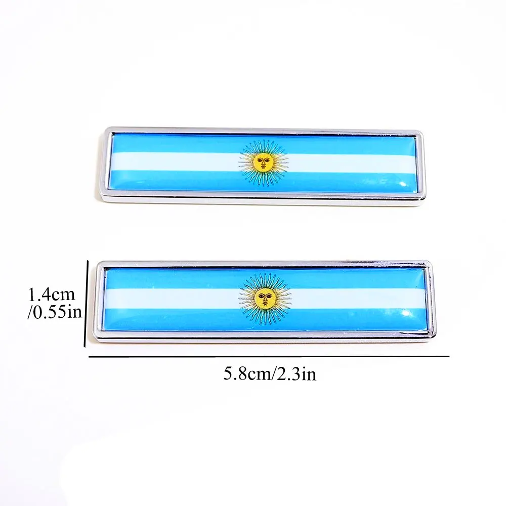 1 пара металлических наклеек DSYCAR с национальным флагом Аргентины аксессуары для