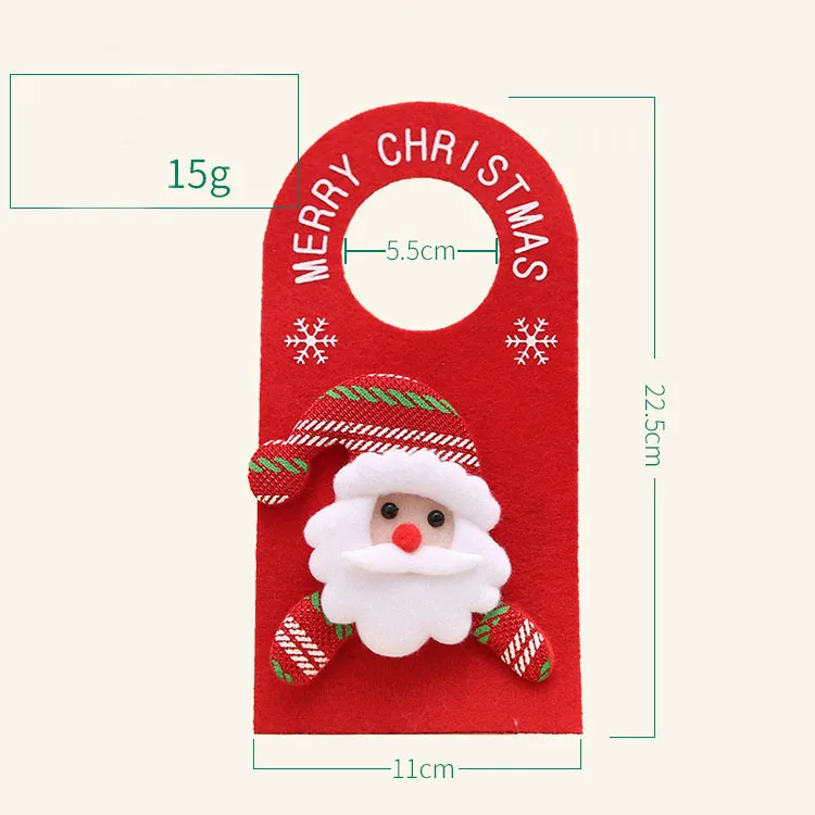 1 шт. красный Санта-Клаус Рождественская мультяшная дверная вешалка 22 5*11 см новый