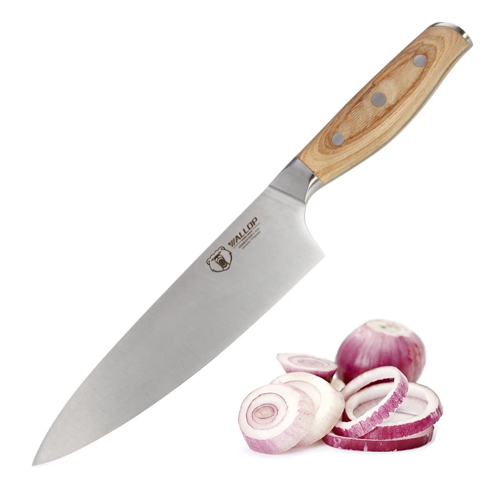 

Wallop Chef knife - German 1.4116 High Carbon Stainless Steel kitchen Chefs Knife - Non-slip Ergonomic Handle - 8''