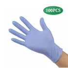 Одноразовые нитриловые перчатки, 100 шт., нетоксичные, безопасные для пищевых продуктов, гипоаллергенные, для красоты пищи, бытовые, промышленные