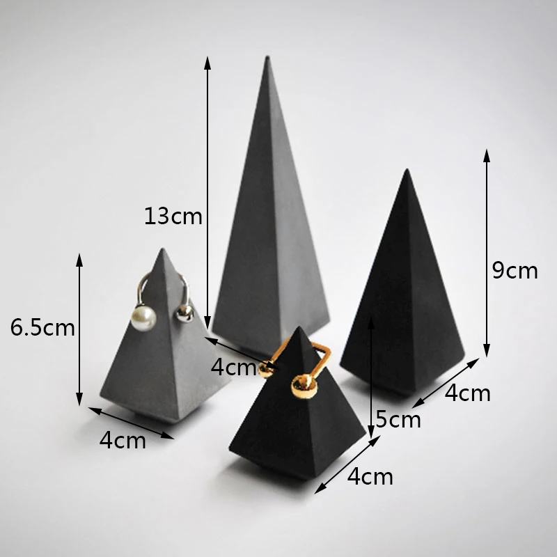 4x5cm Цементные бетонные держатели колец, украшения, Простые ретро ювелирные изделия, дисплей ювелирных магазинов, силиконовая форма - Цвет: 4x5cm