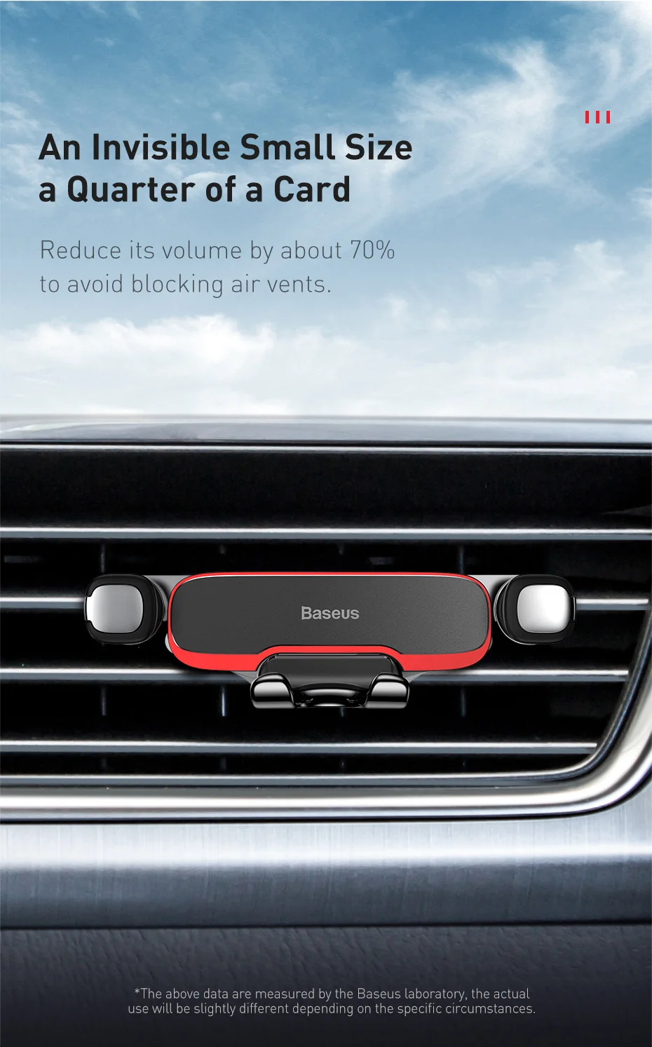 Baseus Gravity Car Holder For Phone in Car Air Vent Mount Holder Stand for iPhone 12 Air Vent Mount Cell Phone Support wooden mobile stand