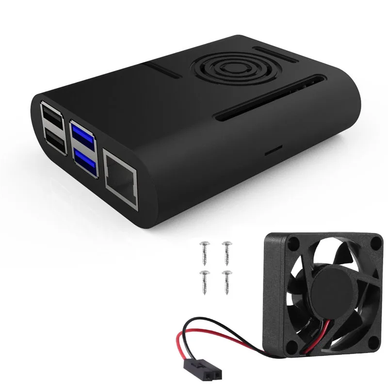 B with fan Raspberry Pi 4 Чехол, Raspberry Pi чехол с охлаждающим вентилятором, Raspberry Pi 4 радиатор для Raspberry Pi 4 Модель B, Pi 4B, Pi 4 - Цвет: B with fan