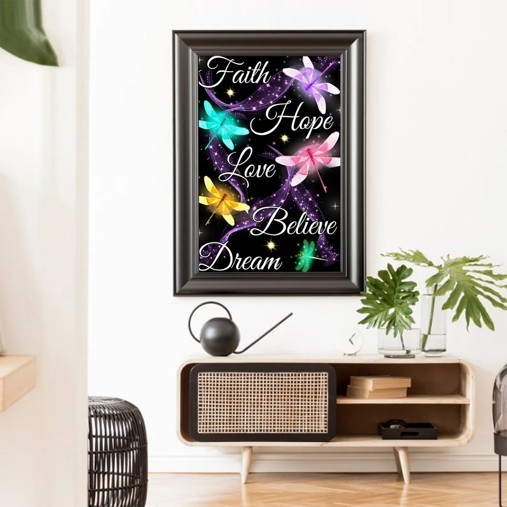 Набор для алмазной живописи со стрекозой комплект вышивки крестиком с