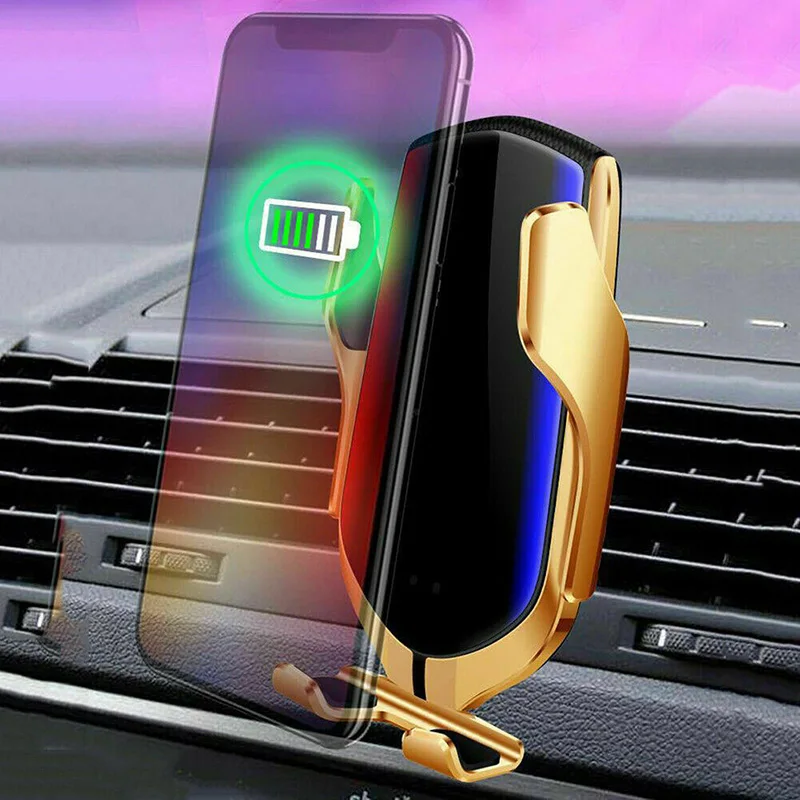 Беспроводное зарядное устройство автомобильное крепление автоматический зажим