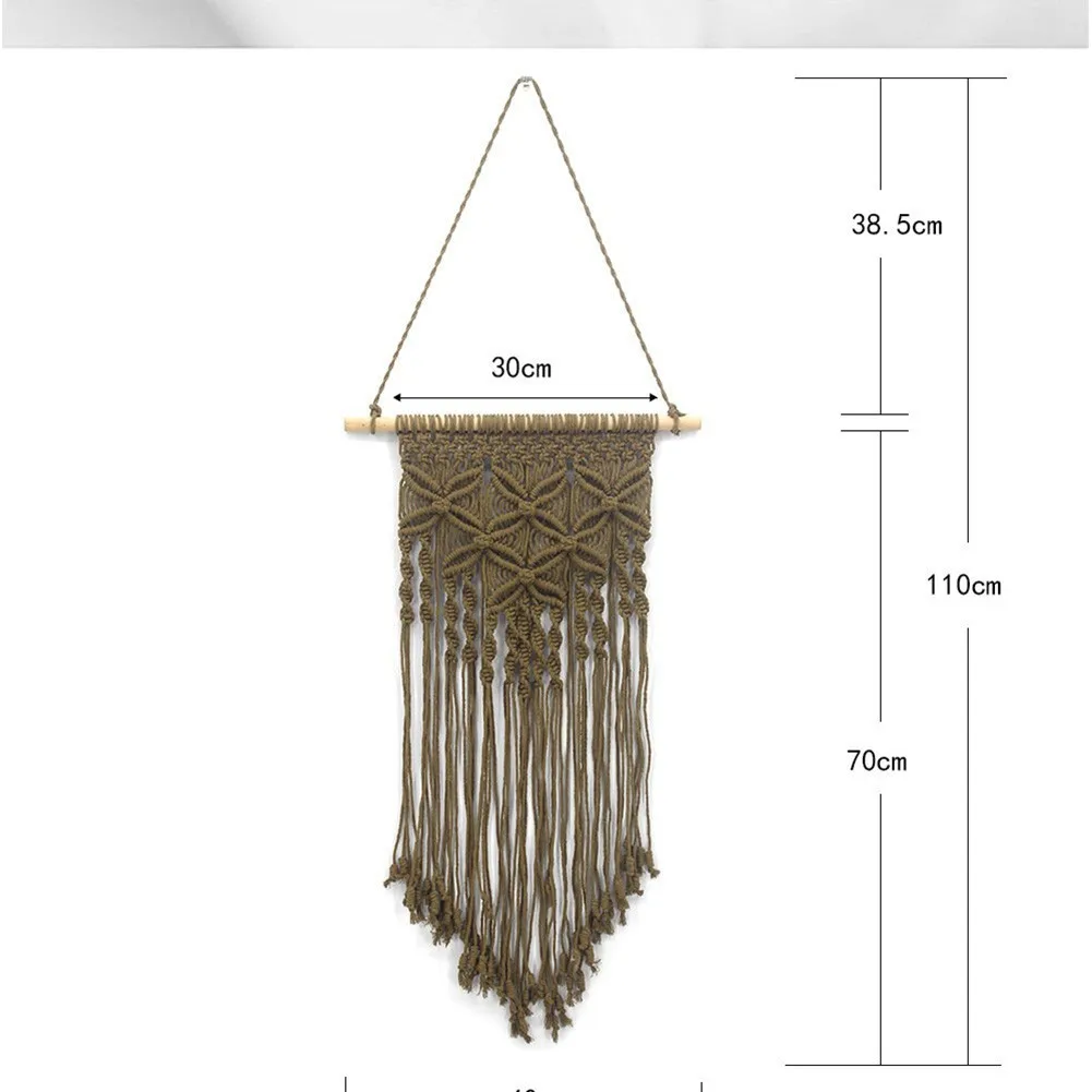 

1*Hanging Pictures 40*1.5cm Lace Wall Hanging Home Decoration Bohemian Hand-Woven Cotton Tapestry In Stock