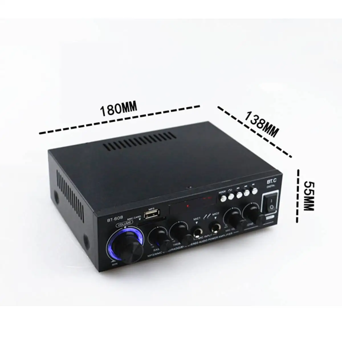 800 Вт HIFI 2CH аудио усилитель мощности 110/220 В домашний кинотеатр звуковая система аудио мини-усилитель FM USB SD bluetooth W/пульт дистанционного управления