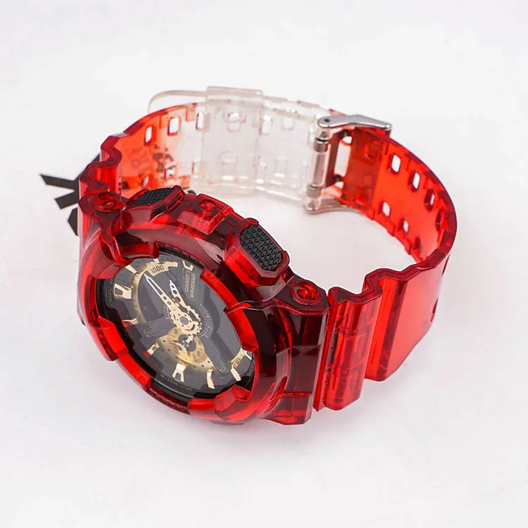 

For GA100 GA110 GA120 GD100 GD110 GD120 Watch Strap Case Men GAX100 GLS100 Transparent Gradient Color Case Band Accessories