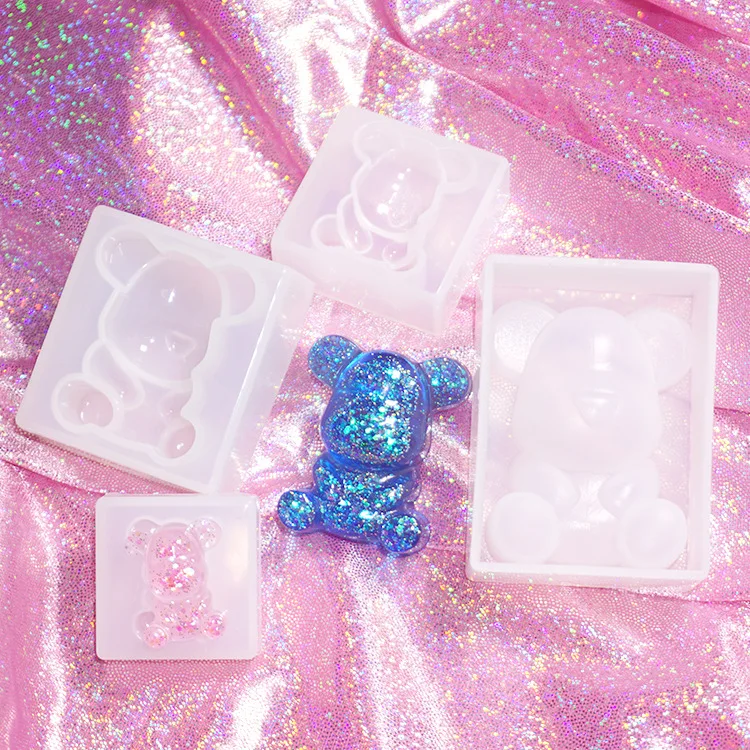 Силиконовая форма Медведь Kawaii прозрачная УФ-смола Decoden кабошон эпоксидная смола