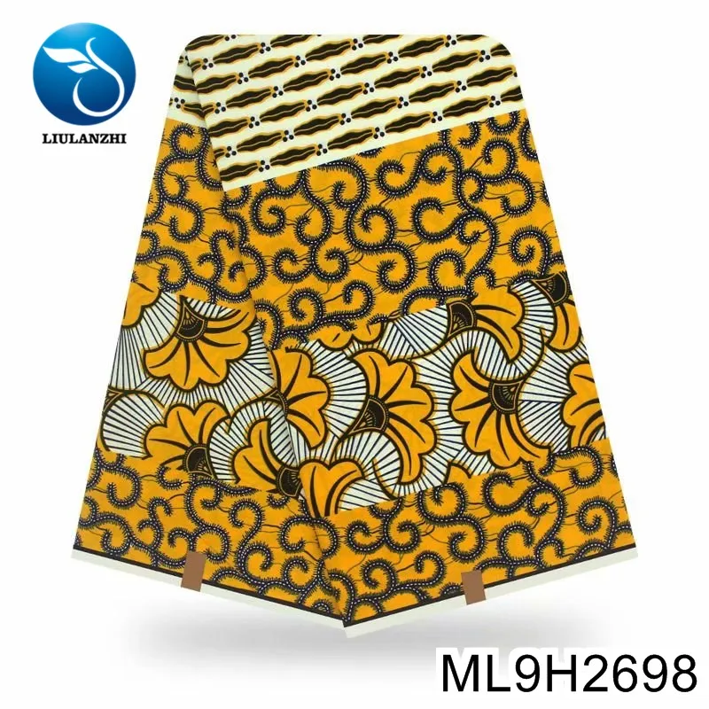 

LIULANZHI 100% wax prints 6 yards for dress cotton tissu african wax nigerian printing tissu ML9H2685-2701