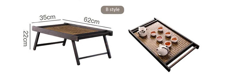 

Japanese retro solid wood household tatami folding short tea table