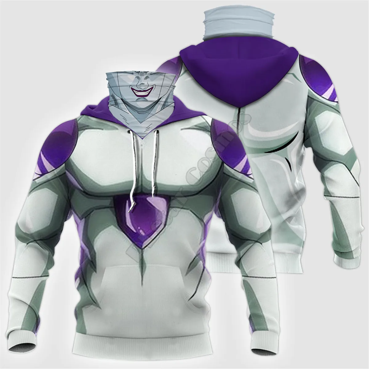 Goku Vegeta Frieza 3D Printed Hoodies Fashion Sweatshirt Women Men Casual Pullover Hoodie Mask Warm Cosplay Costumes 06