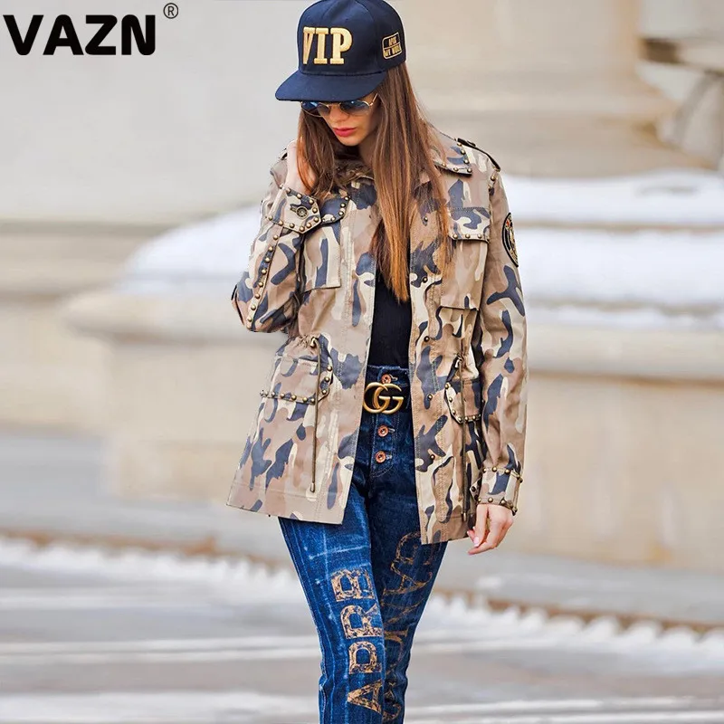 Пикантное камуфляжное пальто вазн нового дизайна 2020 года в стиле милитари