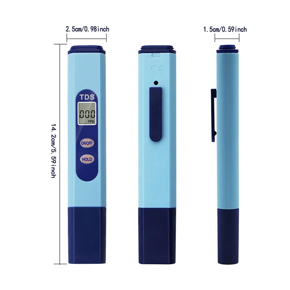 

Digital PH Meter TDS Tester Aquarium Pool Water Quality Analyzer Wine Drink Food Monitor Tester 0-9990 Ppm For Drinking Water