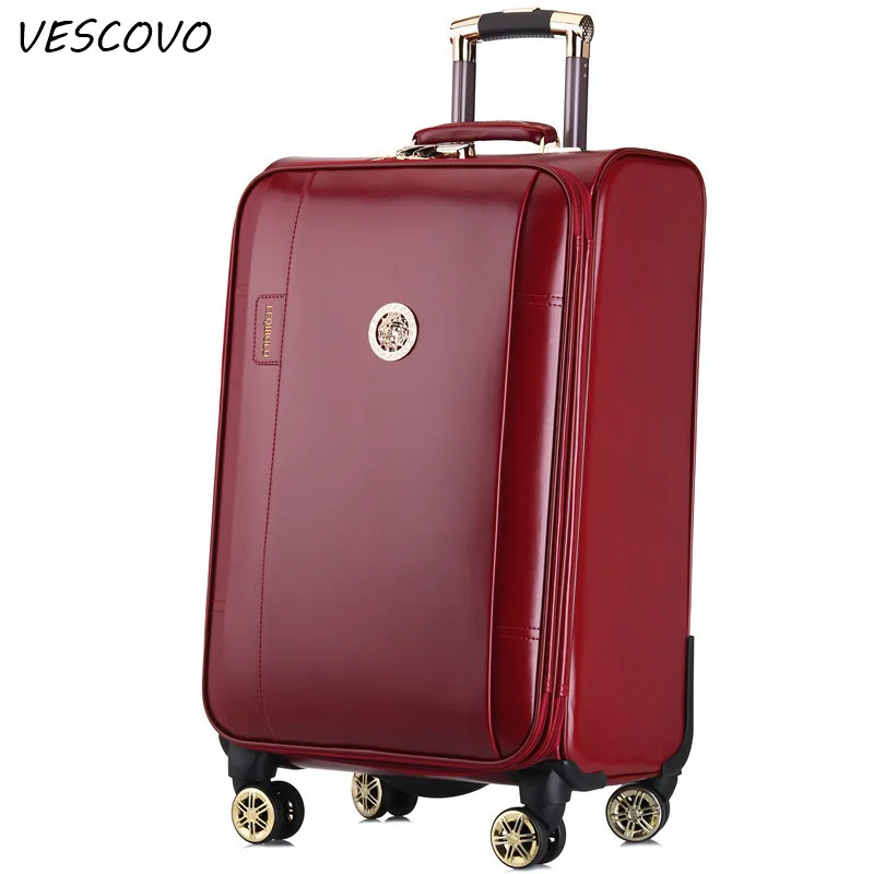 Деловой чемодан VESCOVO на колесиках для мужчин и женщин из искусственной кожи 20